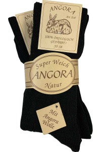 Sokker Angora Sort - 2 PAR